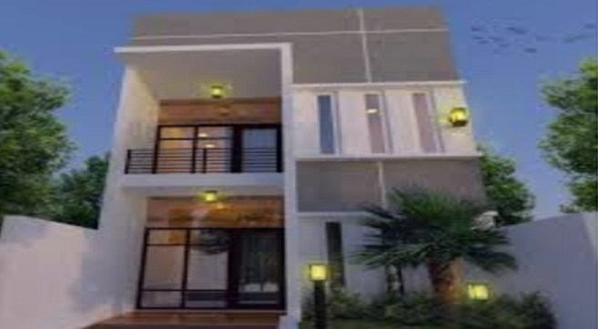 Desain Rumah 2 Lantai Persegi Panjang