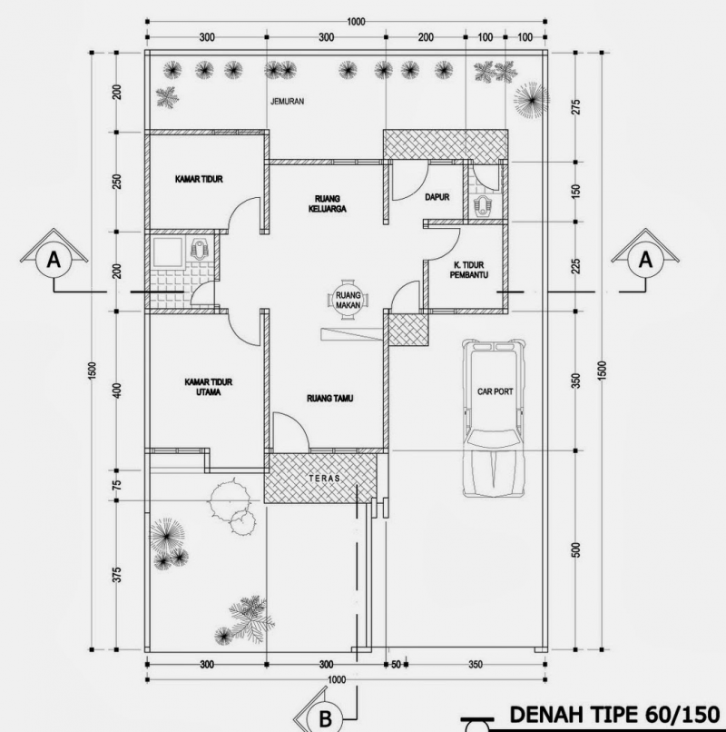 Desain Rumah 100 Meter Modern