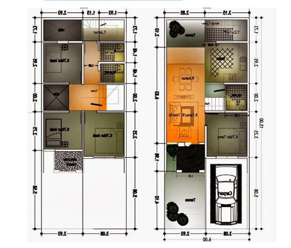 Desain deangan 4 Kamar Tidur