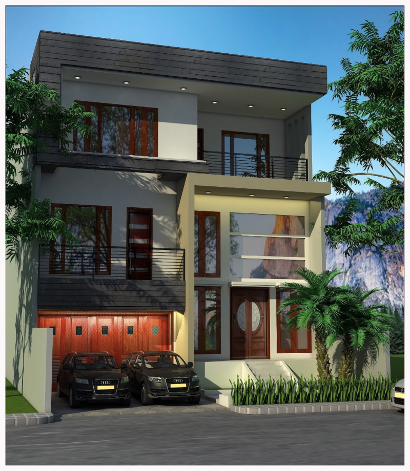 Contoh Desain Rumah 3 Lantai