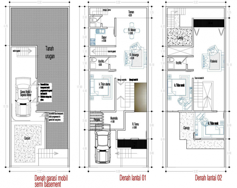 Desain Rumah 4 Kamar Tidur 1 Mushola Gambar