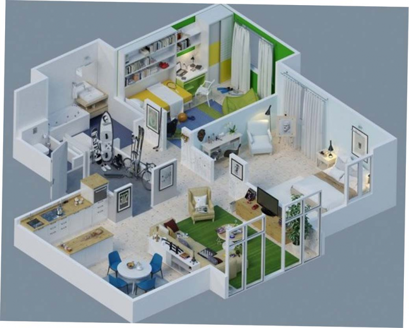 Desain Rumah 4 Kamar Tidur 1 Mushola Mewah