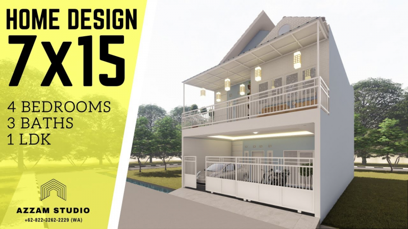 Gambaran Desain Rumah 4 Kamar Tidur 1 Mushola