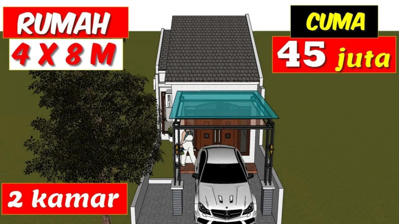 Desain Rumah 4x8 Contoh