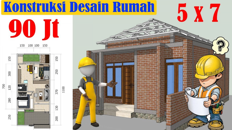 Desain Rumah 5x7 Gambar