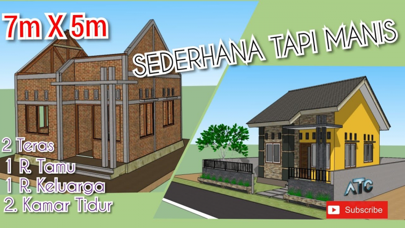 Desain Rumah 5x7 Minimalis Modern