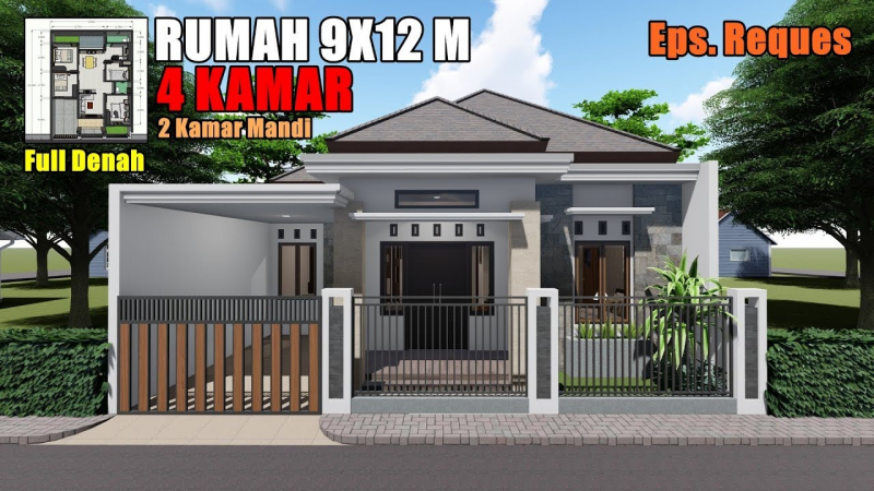 Desain Rumah 9x12 Contoh