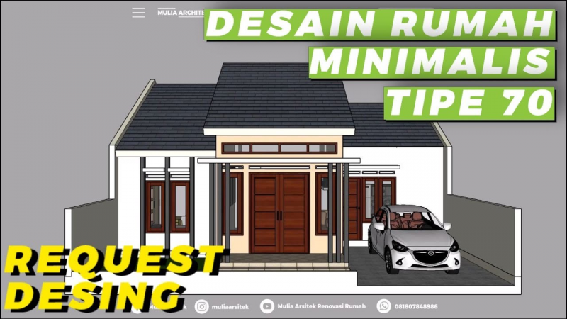 Desain Rumah 9x12 Konsep Natural