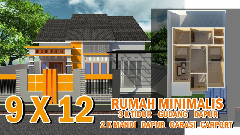 Desain Rumah 9x12 Terbaik