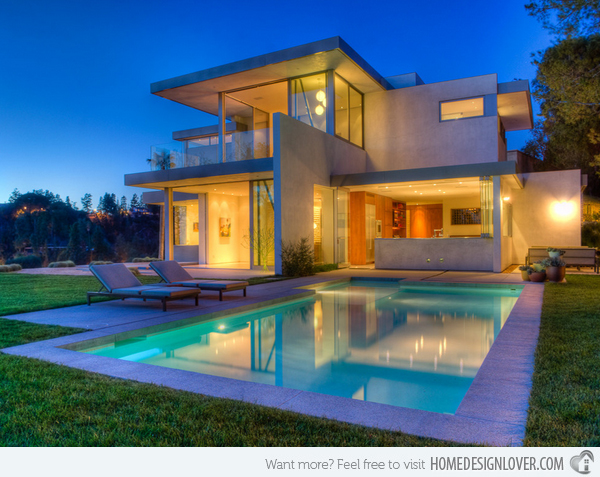 Contoh Gambar Desain Rumah Ada Kolam Renang