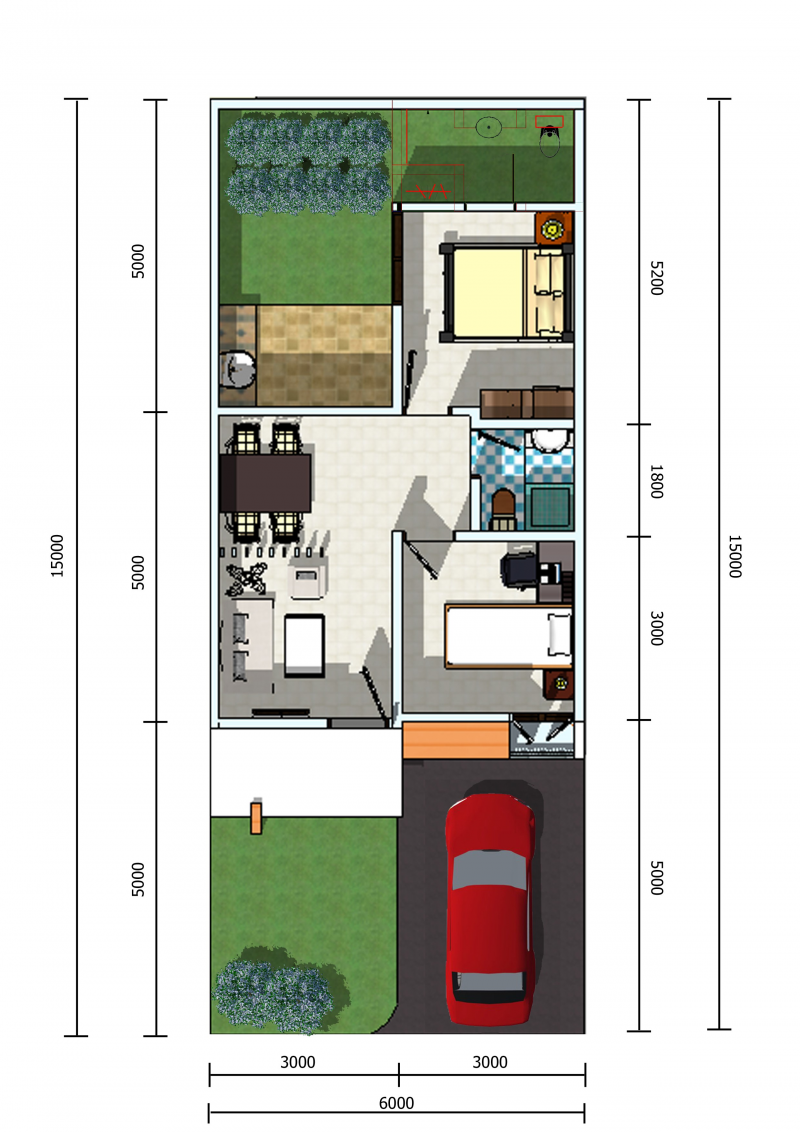 Desain Rumah 6x10 Minimalis Modern