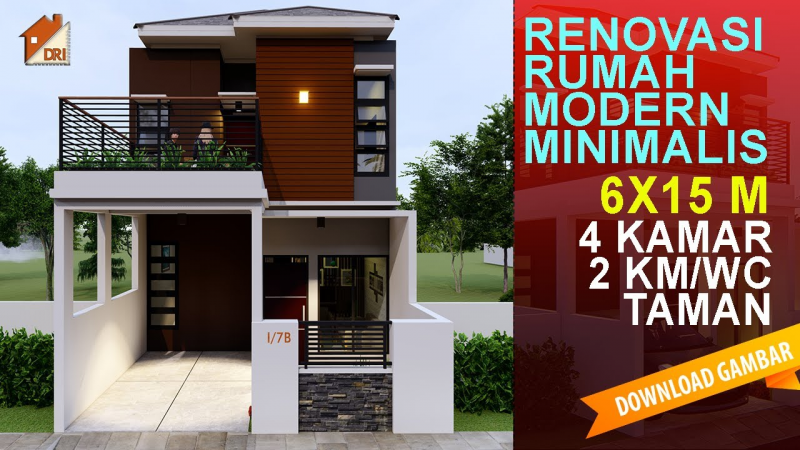 Desain Rumah 6x15 Minimalis Terbaru