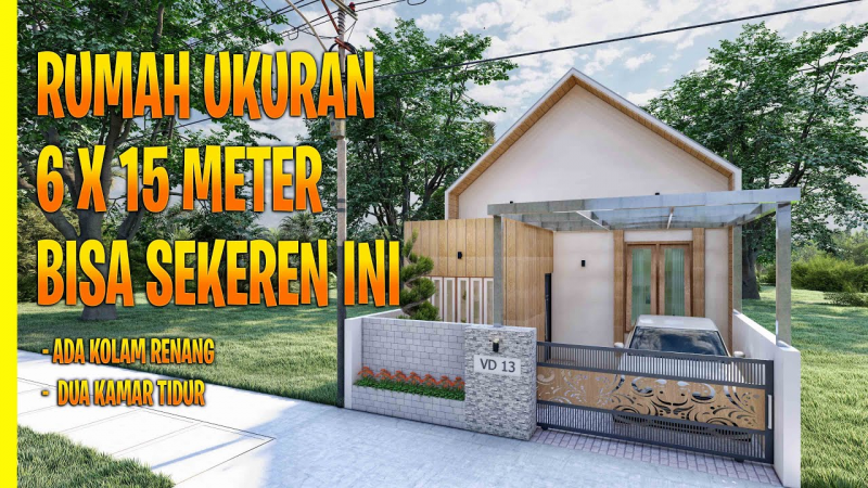 Desain Rumah 6x15 Terbaik