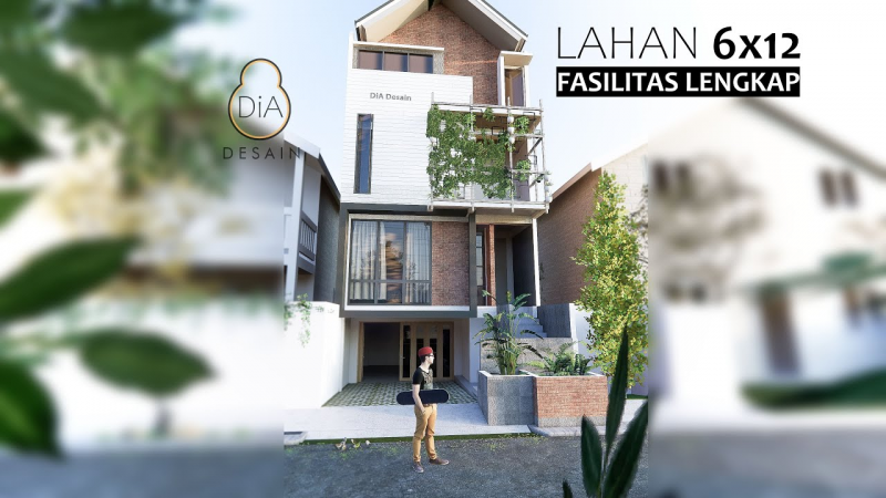 Desain Rumah 6x12 Konsep Natural