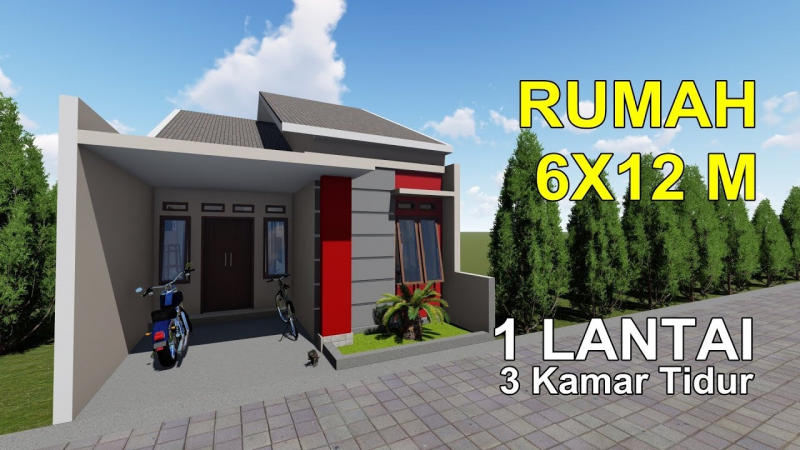 Desain Rumah 6x12 Minimalis Modern