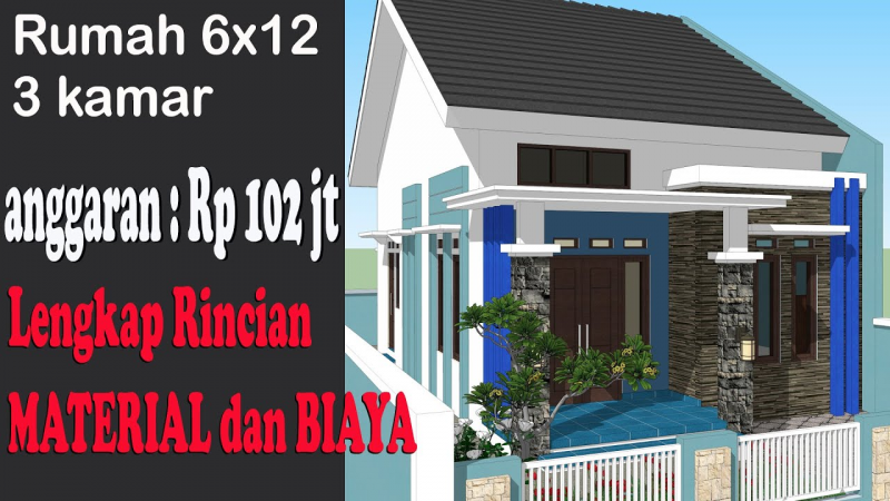 Desain Rumah 6x12 Simple