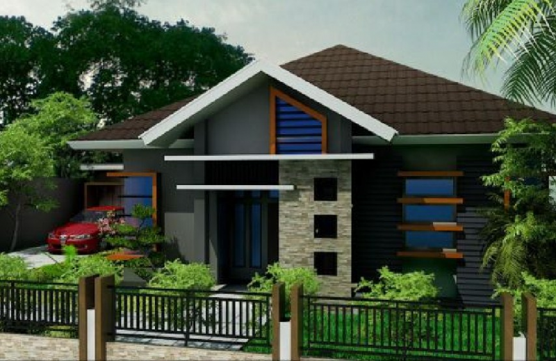 Contoh rumah minimalis 1 lantai atap limas