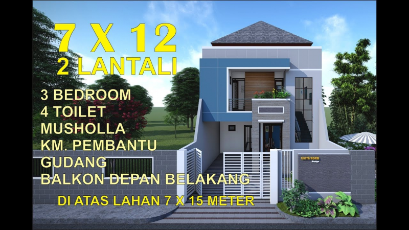 Contoh Desain Rumah 7x15