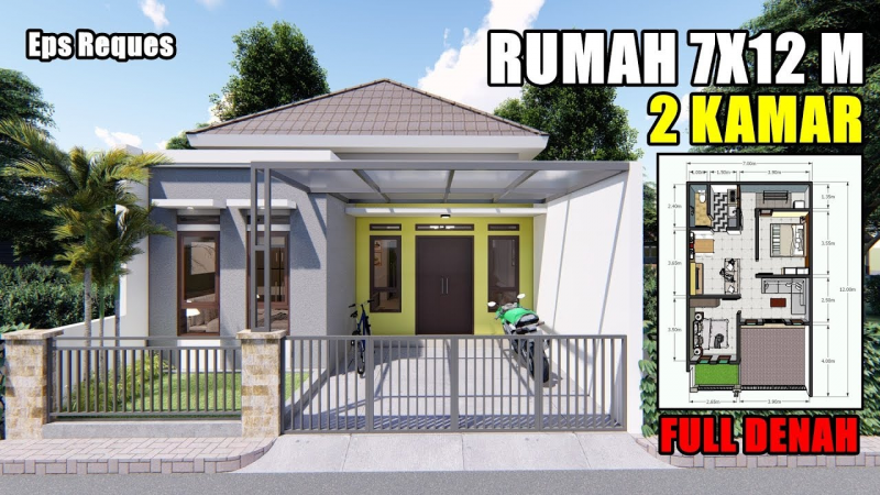 Contoh Desain Rumah 7x12