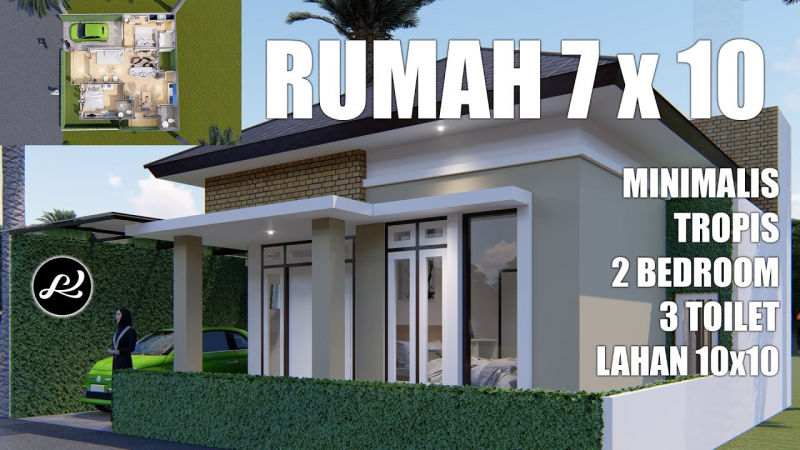 Desain Rumah 7x10 Sederhana