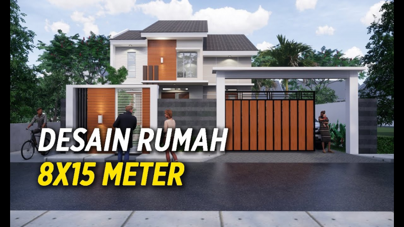 Desain Rumah 8x15 Minimalis Modern