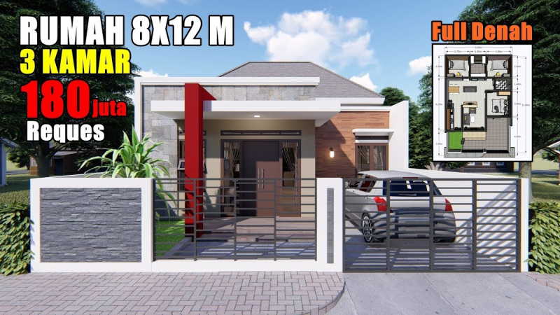 Desain Rumah 8x12 Contoh