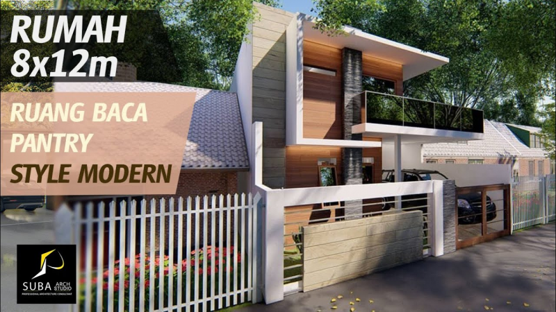Desain Rumah 8x12 Minimalis Modern