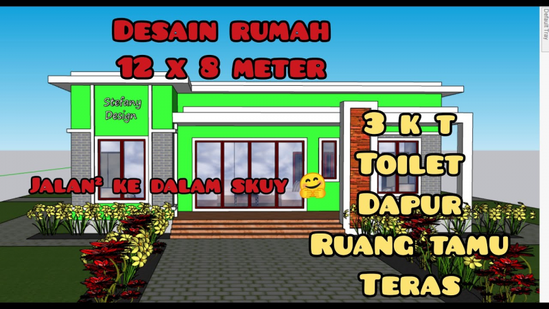 Desain Rumah 8x12 Sederhana