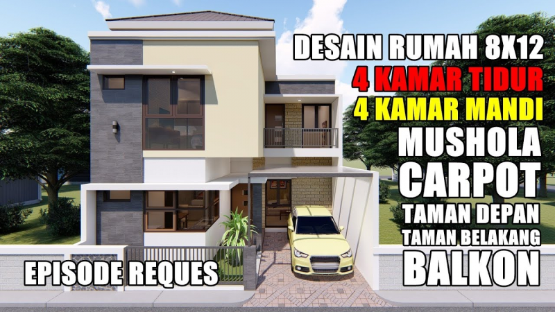 Konsep Desain Rumah 8x12