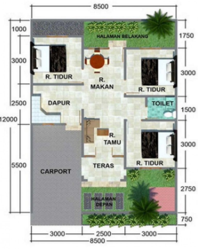 Desain Rumah 8x10 Baru