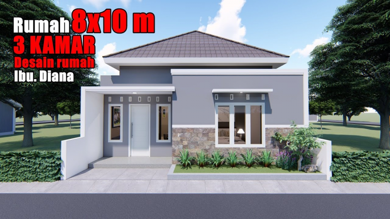 Desain Rumah 8x10 Minimalis Modern