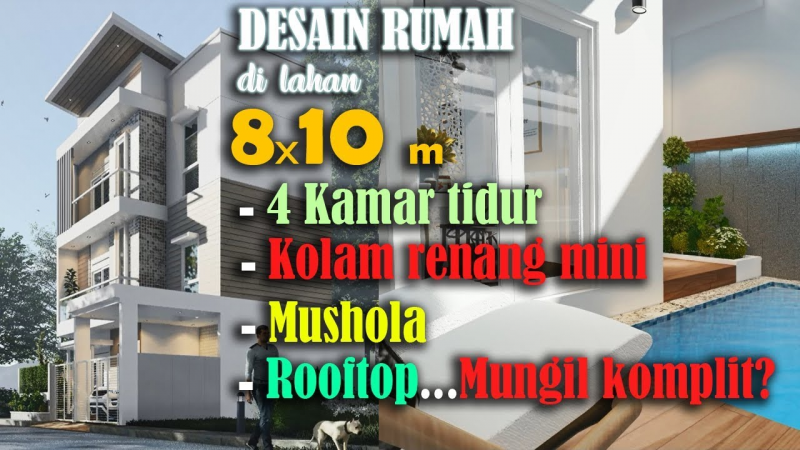 Desain Rumah 8x10 Sederhana