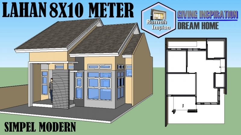 Desain Rumah 8x10 Unik