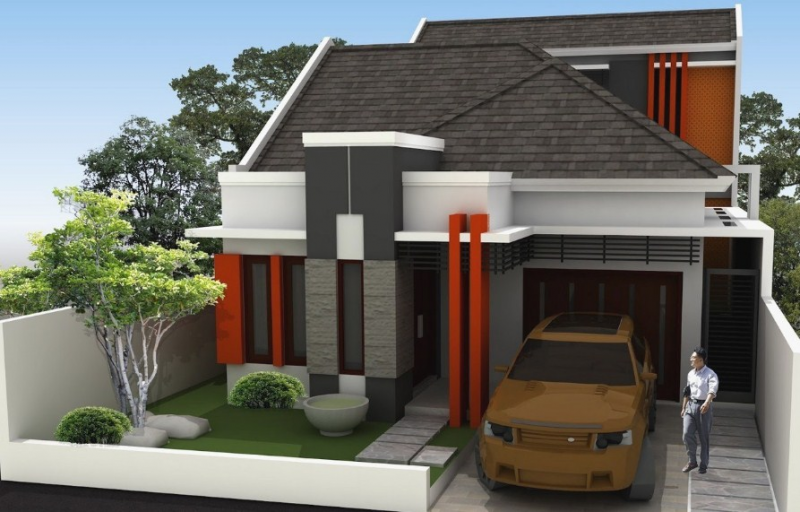 Desain Rumah Minimalis 2 Lantai Atap Miring