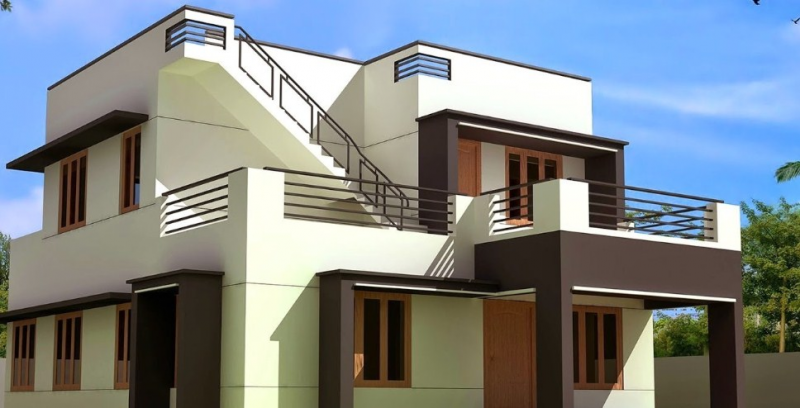 Rumah Minimalis 2 Lantai dengan Atap beton