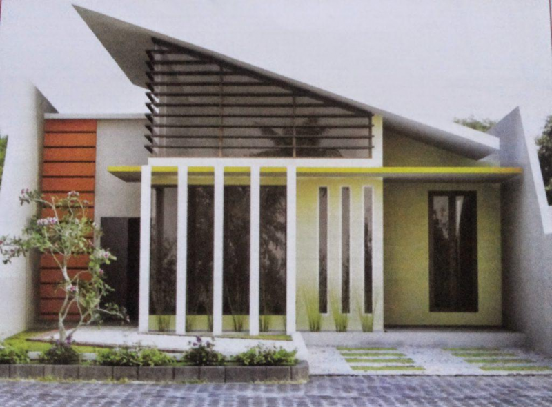 Desain Rumah Atap Miring Kedepan Minimalis Modern