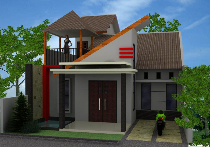 Desain Rumah Atap Miring Kedepan Terbaik