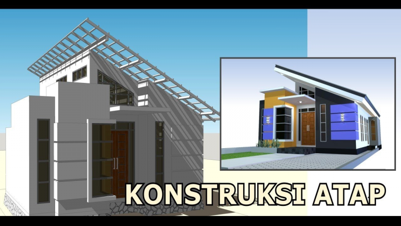 Foto Desain Rumah Atap Miring Kedepan