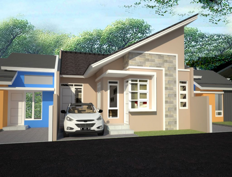 Konsep Desain Rumah Atap Miring Kedepan
