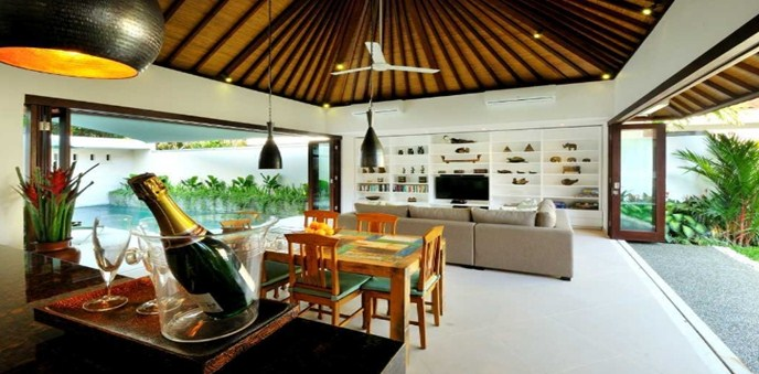 Zonasi ruang yang rapi rumah bali modern