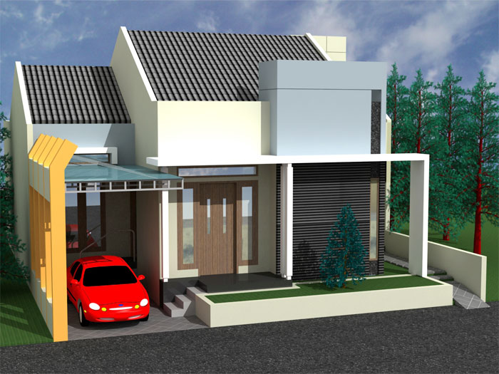 Desain Rumah dan Toko 1 Lantai Minimalis Modern