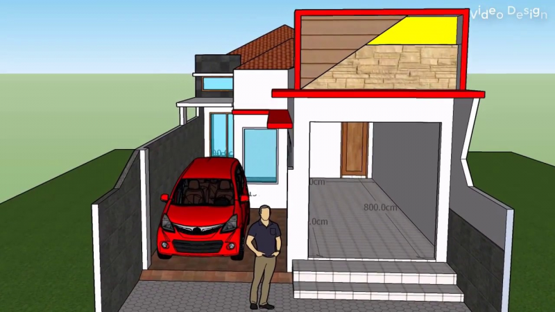 Desain Rumah dan Toko 1 Lantai Sederhana