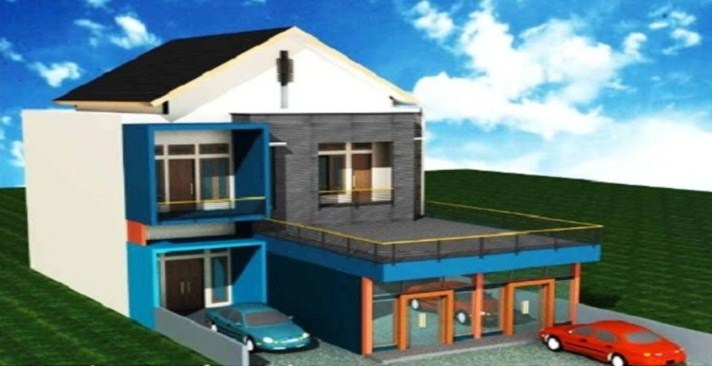 Desainr rumah dan toko ala pertokoan