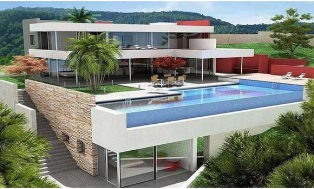 Desain Rumah Dengan Kolam Renang Baru