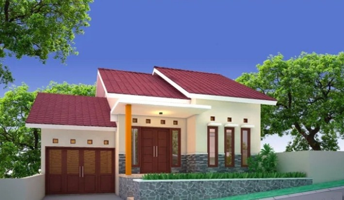 Desain Rumah ditanah miring dengan tiga level