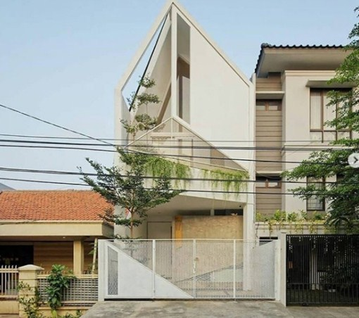 Desain Rumah Pola geometri yang anti mainstream
