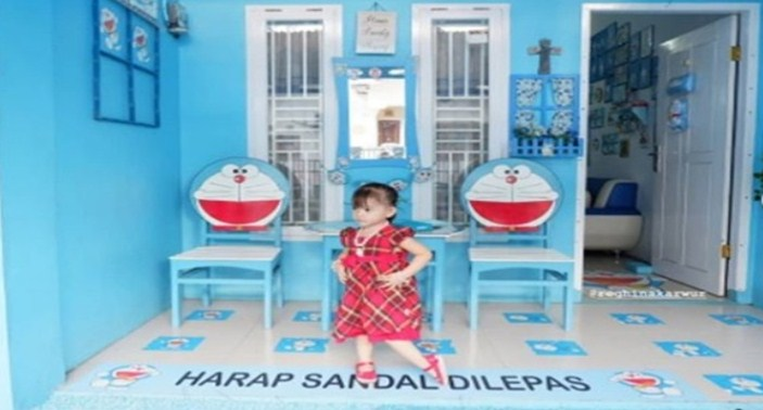 Desain Rumah Full Dekorasi Doraemon