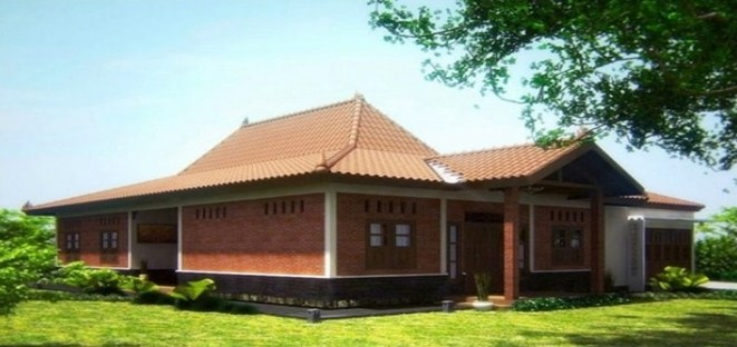 Desain Rumah Kampung Eksterior nuansa klasik