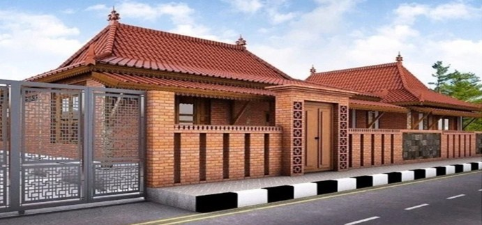 Desain Dikombinasikan dengan tembok batako