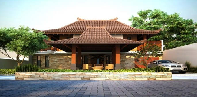 Desain Rumah Joglo dengan atap mewah